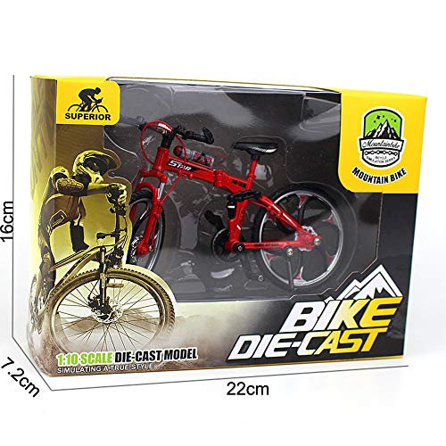 BicycleCrazy Figura de bicicleta en miniatura (escala 1:10), color naranja