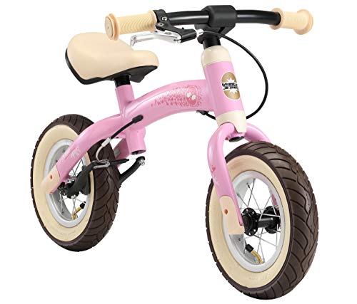 BIKESTAR 2-en-1 Bicicleta sin Pedales para niños y niñas 2-3 años | Bici con Ruedas de 10" Edición Sport | Rosado