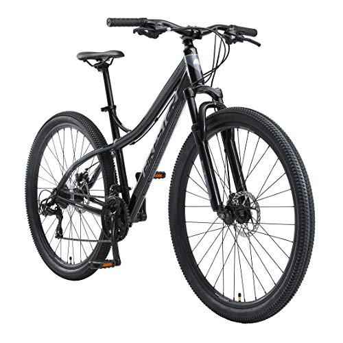 BIKESTAR Bicicleta de montaña Hardtail de Aluminio, 21 Marchas Shimano 29" Pulgadas | Mountainbike con Frenos de Disco Cuadro 18" MTB | Negro Gris