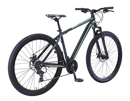 BIKESTAR Bicicleta de montaña Hardtail de Aluminio, 21 Marchas Shimano 29" Pulgadas | Mountainbike con Frenos de Disco Cuadro 19" MTB | Negro