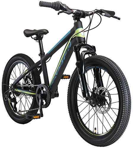  BIKESTAR Bicicleta deportiva de seguridad para niños de 3 a 4  años, edición de bicicleta de montaña de 12 pulgadas para niños y niñas,  color negro y verde