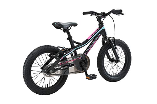 BIKESTAR Bicicleta Infantil Aluminio para niños y niñas a Partir de 4 años | Bici 16 Pulgadas con Freno en V | 16" Bici de montaña | Negro Azul