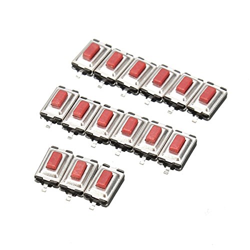 Bluelover 15Pcs 3X6X 2,5 Mm Tacto Momentáneo SMD SMT Pulsador Micro Interruptor 2 Pines