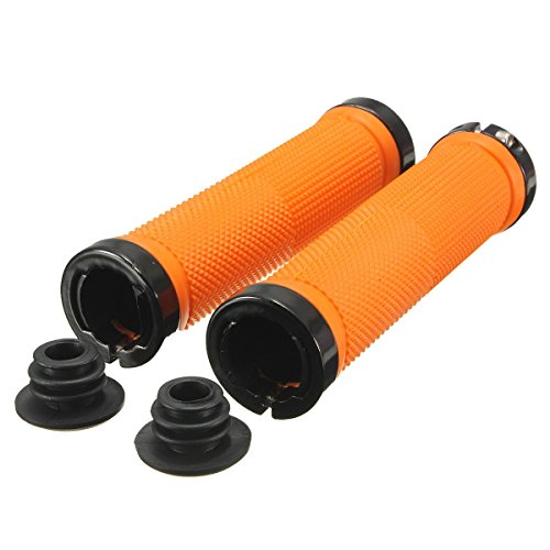 bobotron 1 par de puños roscados para manillar de bicicleta, trekking, manillar de BMX, color naranja