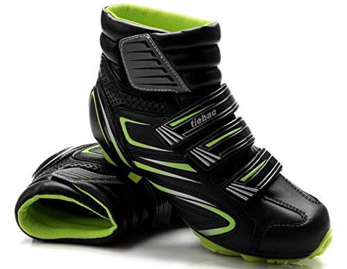 Botas MTB Ciclismo Invierno Botas Mountain Bike Hombre Mujer Compatible SPD Verde Size: 38 EU