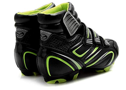 Botas MTB Ciclismo Invierno Botas Mountain Bike Hombre Mujer Compatible SPD Verde Size: 38 EU