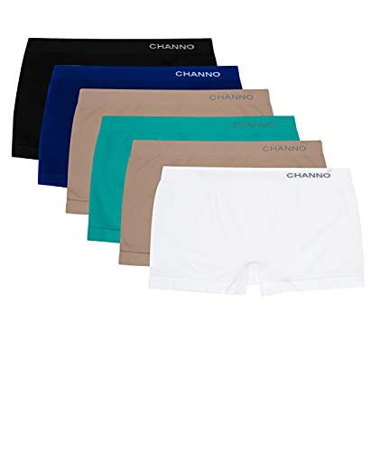 Bragas Culotte Shorts de Lycra Sin Costuras Suaves y Cómodos (Pack de 6) (Surtido, U)