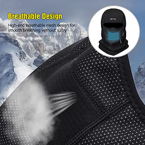 BRGOOD SGODD - Pasamontañas para moto, para hombre, para invierno, balaclava, multifuncional, impermeable, transpirable, cortavientos, camping, senderismo, universal