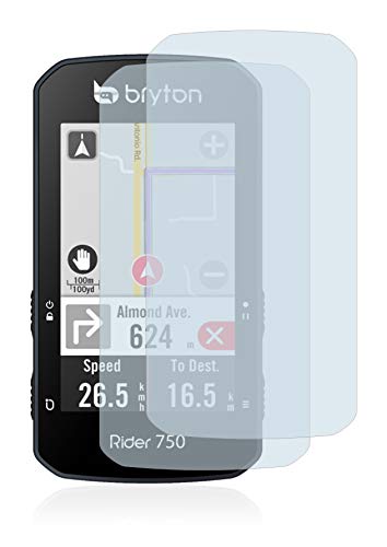 BROTECT Protector Pantalla Anti-Reflejos Compatible con Bryton Rider 750 (2 Unidades) Película Mate Anti-Huellas