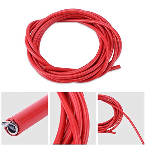 Cable de Freno de Bicicleta de 3 m Alambres de Bicicleta de Acero y Caucho y PVC duraderos para Bicicletas MTB de Carretera Reemplazo Kit de Accesorios(Rojo)