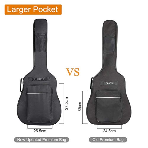 CAHAYA Funda de Guitarra Universal Acolchada con 2 Bolsillos para Guitarra Acústica y Clásica 39 40 41" Modelo CY0149