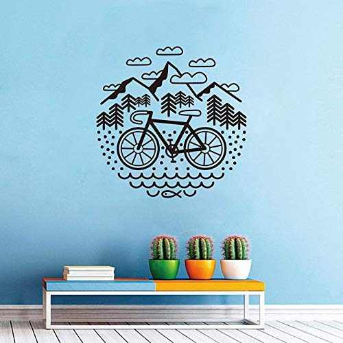 Calcomanías de bicicleta y hastial bicicleta grava bicicleta vinilo pegatinas de pared bicicleta al aire libre decoración de pared pegatinas de pared A1 40x40 cm