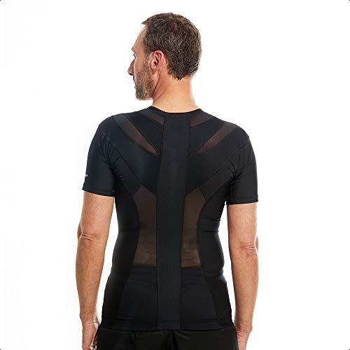 Camiseta con Corrector de Postura para Espalda Con Cremallera | Corrector de Hombros para Hombre | Cuenta con Tecnología Neuroband que Ayuda a Reducir Tensión | Dolor y Mejora la Postura