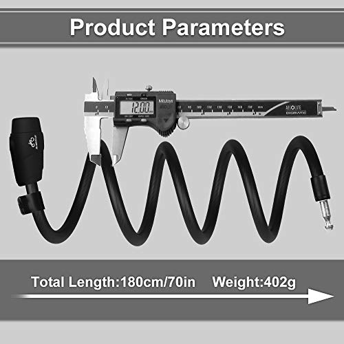 Candado de Bicicleta 180cm/12mm Bloqueo de la Bicicleta con 3 Piezas de Llave Candado Cable Acero Candado Bici Combinacion Alta Seguridad para Bicicleta/Bicicleta de Montaña