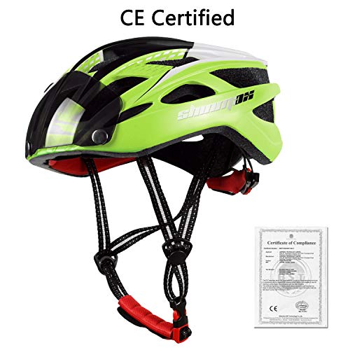 Casco bicicleta/Casco Bicic con luz,Certificado CE, casco bicicleta adulto con Visera Magnética Desmontable Gafas de Protección Super Light Casco Integral de Bicicleta Skateboarding Ski & Snowboard