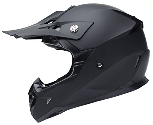 Casco Motocross Eduro ECE Homologado - YEMA YM-915 Casco de Moto Cross Integral para Mujer Hombre Adultos-Negro-M