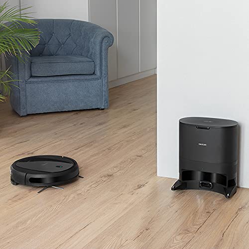 Cecotec Robot Aspirador y Fregasuelos con Base de Autovaciado Conga 2290 Ultra Home. 4 en 1, 2100 Pa, App con Mapa, Limpieza Ordenada, Cepillo de Mascotas, Alexa & Google Assistant