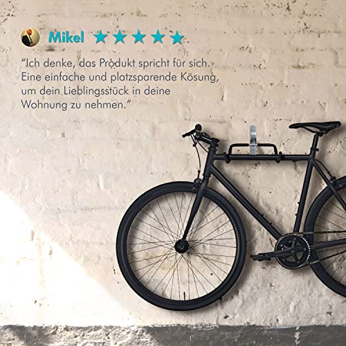 Charles Daily - Soporte Bicicletas Pared - Soporte Bicicleta Plegable - Soporte Pared Bicicletas para Garajes y Hogares - Protección de Cuadro Extrafuerte - Gris