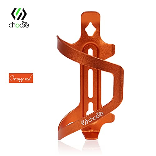 Chooee portabidon para Bicicleta, 2 Pares Lateral portabidones para MTB, Aluminio Portabidón Carretera Bici Naranja