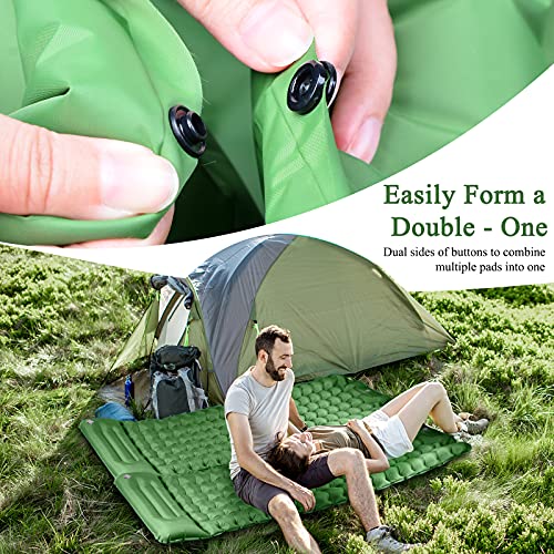 CHYBFU Esterilla Camping, Colchones Camping Autohinchable, Ultraligera, Colchón de Aire Hinchable para Camping, Portátil y Plegable, Almohadilla para Dormir de Acampada para Exteriores, Senderismo