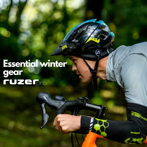 Ciclismo cálido y transpirable de secado rápido debajo del casco gorra polar con calavera gorro de invierno negro con protección contra el viento a prueba de viento protección contra la lluvia mujer