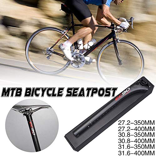 cineman Tija de sillín de fibra de carbono para bicicleta de carretera o MTB, 27,2/30,8/31,6 mm