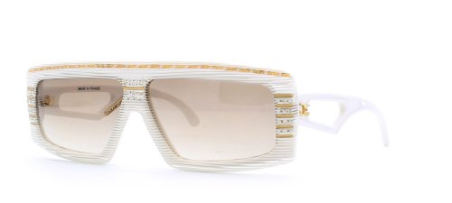 Claudia Carlotti Mera CS 800 - Gafas de sol rectangulares con certificación vintage para hombre y mujer