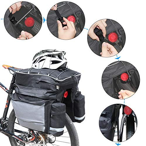 COFIT 68L Bicicleta Pannier, Bolso Impermeable para Maletero de Bicicleta como Portaequipajes Negra