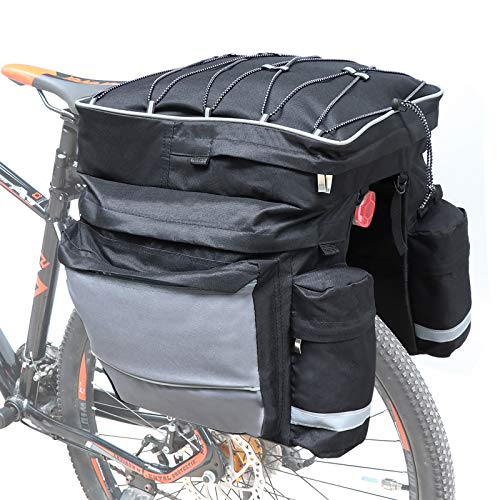 COFIT 68L Bicicleta Pannier, Bolso Impermeable para Maletero de Bicicleta como Portaequipajes Negra