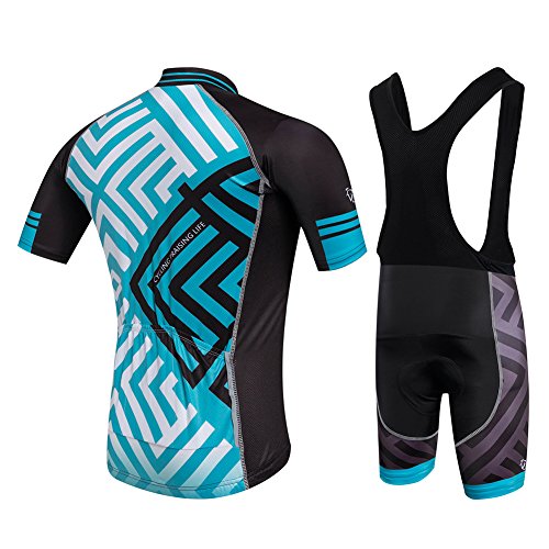 Cornasee Ropa Ciclismo Verano para Hombre Ciclismo Maillot y Culotte Pantalones Cortos (Enrejado,XXL)