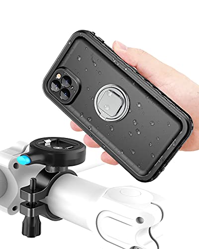 Cozycase Soporte Movil Bici para iPhone 11 Pro (5,8") con Funda estanca, Teléfono Aluminio Manillar de Bicicleta de Montaje