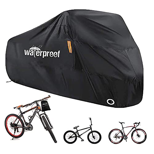 Cubierta de bicicleta para 1 or 2 bicicletas, cubiertas de bicicleta para almacenamiento exterior, 210T Nylon impermeable cubierta de bicicleta anti - 200 x 70 x 110 cm