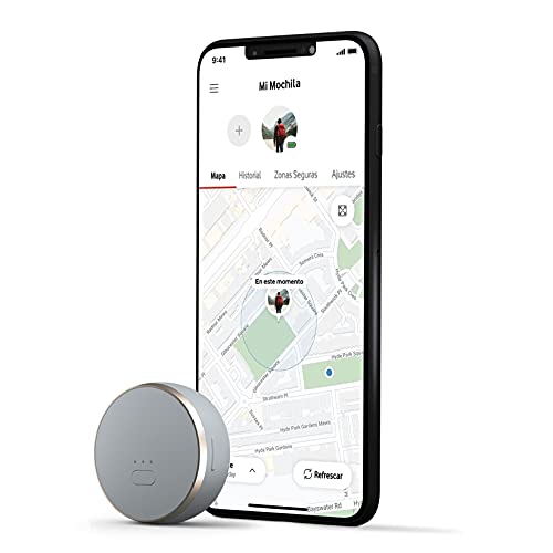 Curve, Localizador GPS Inteligente, Mini Dispositivo Ligero con Rastreo Ilimitado Desde tu Móvil para tu Coche, Bolso, Perro, Llaves y Mochila - Suscripción Incluida