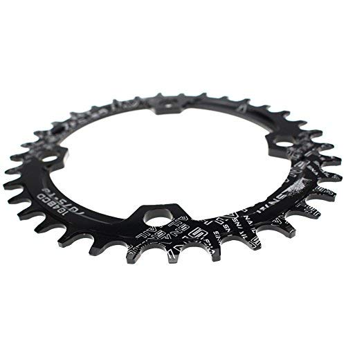 CYSKY 34T Plato Ancho Estrecho Ovalado 104BCD Cadena de Velocidad de Bicicleta para la mayoría de Bicicletas Bicicleta de Carretera Bicicleta de montaña BMX MTB (34T)