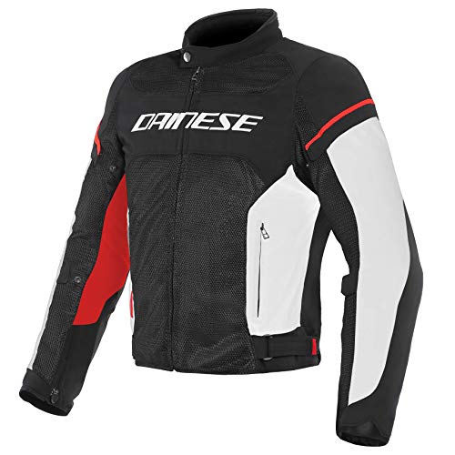 Dainese 1735196_858 Chaqueta Moto Verano, Negro/Blanco/Rojo, 54 EU