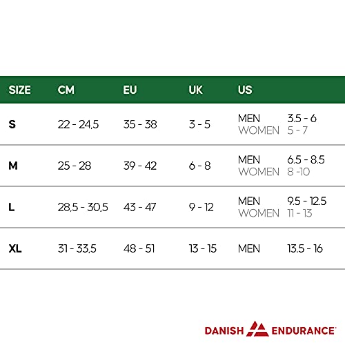 DANISH ENDURANCE Calcetines de Bambú 6 Pares (Negro, EU 43-47)