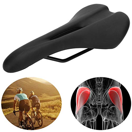 DAUERHAFT Amortiguador de Bicicleta Buen Asiento de Bicicleta de absorción de Impactos, para Bicicleta de Carretera(Black)