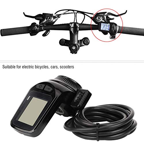 DAUERHAFT Pantalla de Controlador de Bicicleta eléctrica Estable de artesanía Fina con Controlador de Bicicleta eléctrica con Acelerador de Pulgar, para Bicicleta eléctrica