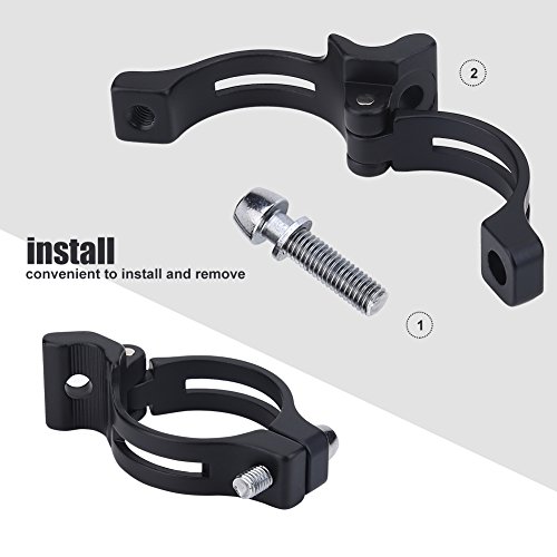 Desviador Abrazadera Aleación de Aluminio Bicicleta Trigger Abrazadera Freno Desviador Tubo Desviador Abrazadera para Soldadura Fuerte Desviador Delantero(34.9mm)