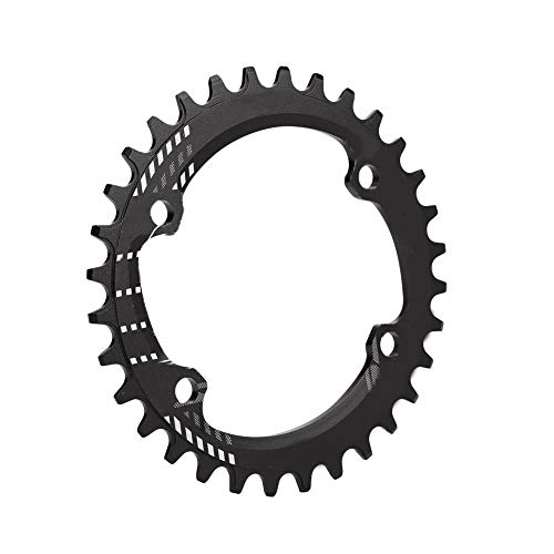 Dioche Plato de Bicicleta, Anillo de Cadena de una Sola Velocidad BCD 96 mm Ancho Plato Estrecho Anillo de Cadena única 32T 34T 36T 38T(34T-Negro)