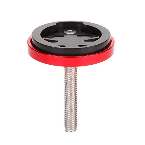 Dioche Tapa del vástago de la computadora, Tapa del vástago de la Bicicleta Tapa Superior del vástago de la Bicicleta Soporte del cronómetro del Ordenador para Garmin/Bryton/Cateye(Rojo)