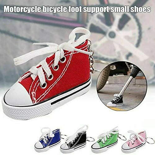 DIY Mini Finger Shoes, Canvas Mini Sneaker Shoe Keychain, Motocicleta Bicicleta pie Soporte Zapatos pequeños decoración de trípode de Coche eléctrico (6PCS)