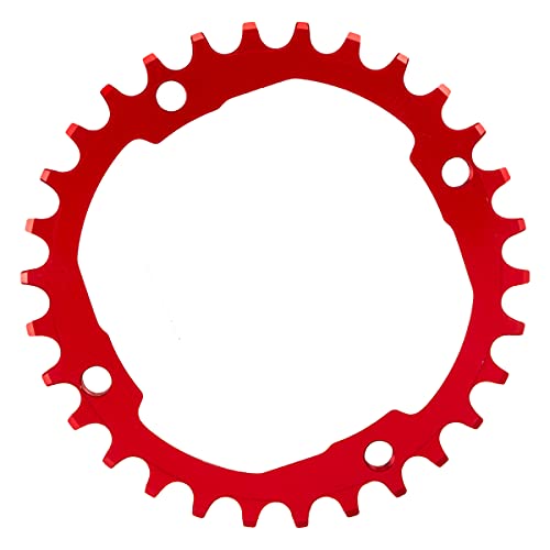 EASTERN POWER Plato Bicicleta Montaña, Plato 104 BCD 32 Dientes, Aluminio Platos 32T BCD 104 mm, Rojo