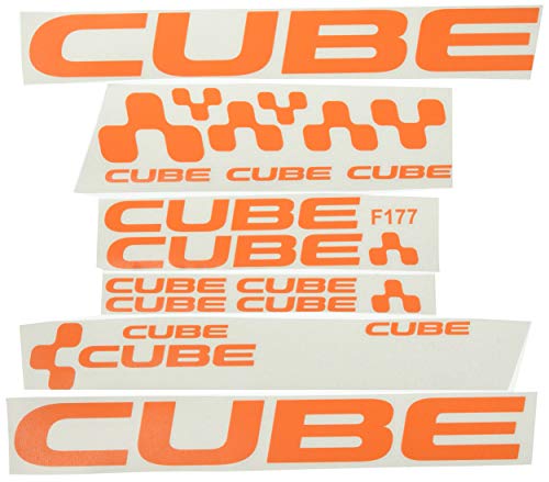 Ecoshirt Pegatinas Cube F177 Vinilo Adesivi Decal Aufkleber Клей MTB Stickers Bike, Naranja