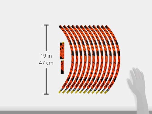 Ecoshirt Pegatinas Stickers Llanta Rim Mavic Crosstrail Bike 29" Am58 MTB Downhill, Naranja 29"