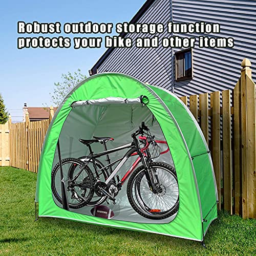 EEUK Almacenamiento de Bicicletas con Diseño de Ventana Impermeable al Aire Libre, Bicis Exterior para para 2 Bicicletas 200 * 165 * 80 Cm