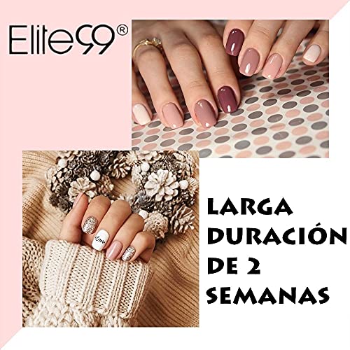 Elite99 Lámpara UV LED para Uñas 24w, 12 Colores Kit de Esmaltes Semipermanentes en Gel UV LED, Base y Top Coat, Removedor de Uñas 001