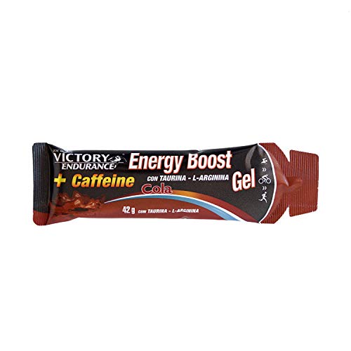 Energy Boost Gel Caffeine Cola. 42g x 24 geles. Energía rápida y duradera.Con Cafeína y Guaraná.