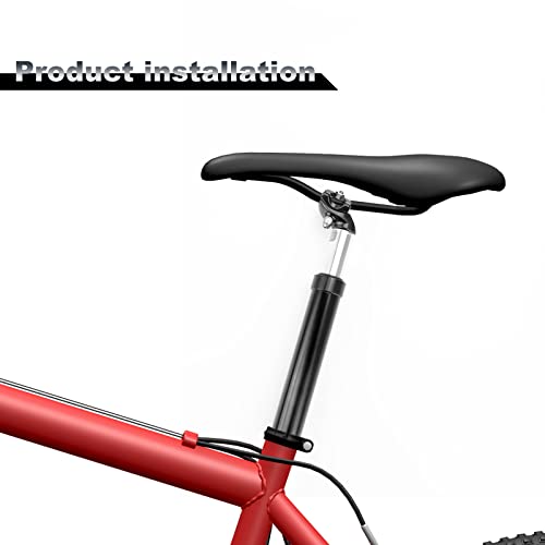 Exnemel Tija de SillíN de AleacióN de Aluminio para Bicicleta,con Abrazadera De Microajuste,27,2mm,31,6mm,Ajustable para Bicicleta De Carretera MTB BMX,Tija De SillíN con Amortiguador (27.2mm,Negro)