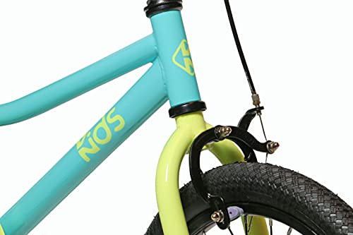 FabricBike Kids - Bicicleta con Pedales para niño y niña, Ruedines de Entrenamiento Desmontables, Frenos, Ruedas 12 y 16 Pulgadas, 4 Colores (Aqua & Seafoam 16": 3-7 Años (Estatura 96cm - 120cm))